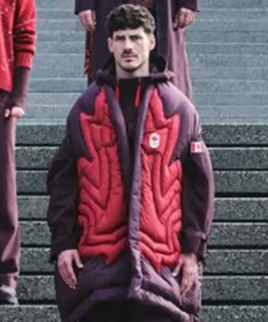 Team Canada inspired quilted wrap vest perfect for layering, outdoor wear, and sporty casual fashion