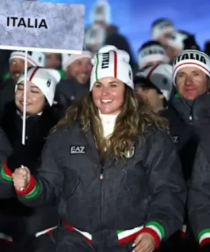 Team Italy jacket for Olympic Opening Ceremony showcasing insulated construction and official national graphics