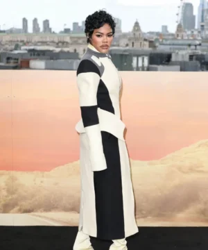 One Battle After Another Teyana Taylor long coat with elegant tailoring, premium fabric, and modern fashion appeal