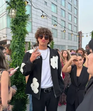 Gavin Casalegno floral print jacket The Summer I Turned Pretty men’s casual outerwear