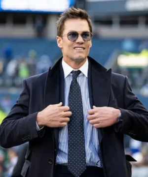 Tom Brady Los Angeles Rams vs Seattle Seahawks coat, celebrity NFL game day outerwear inspired by the NFC Championship