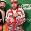 Travis Kelce The New Heights Party cardigan featuring stylish celebrity-inspired knitwear and modern casual appeal