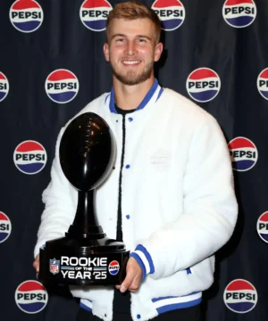 Tyler Shough Pepsi Rookie Of The Year jacket featuring bold sports-inspired design and premium fan apparel styling