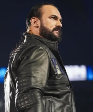 WWE Money in the Bank Drew McIntyre leather jacket, bold superstar ring-style fashion