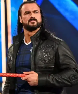 Drew McIntyre leather jacket from WWE Money in the Bank, premium wrestling-inspired outerwear