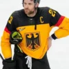 Team Germany Ice Hockey Jersey Winter Olympics 2026 official national team uniform black red and gold design