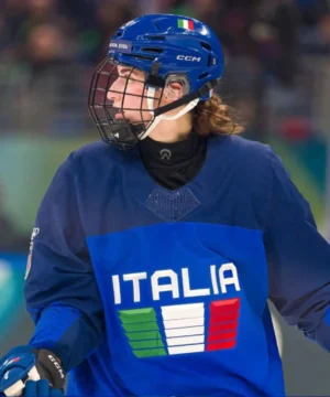 “Winter Olympics 2026 Team Italy jersey featuring iconic blue color with Italian flag accents and athletic fit.”