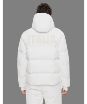 Official Team Italy puffer jacket for Winter Olympics 2026 showcasing comfortable insulation and athletic fan style