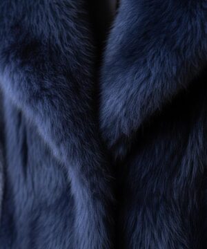 Midnight blue faux fur short jacket designed for warmth, comfort, and premium fashion appeal
