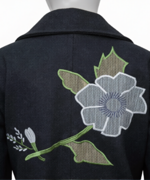 “Jenna Bush Hager Today Show coat with floral embroidery, chic and elegant fashion coat.”