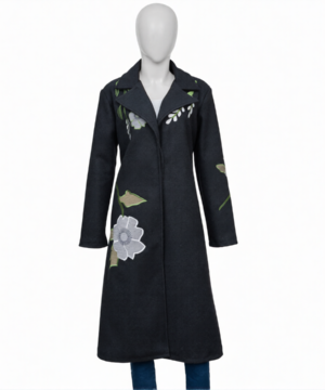 “Floral embroidered coat worn by Jenna Bush Hager on The Today Show, premium outerwear for fans.”