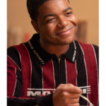 9-1-1 S09 Harry Grant Striped Polo Top