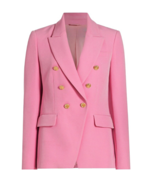Women’s Sandra Smith pink blazer America’s Newsroom studio style business chic jacket