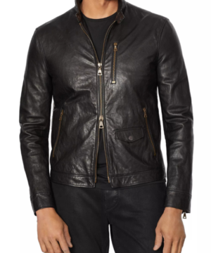 Colin Glass leather jacket from CIA Season 1 stylish men’s biker fashion jacket