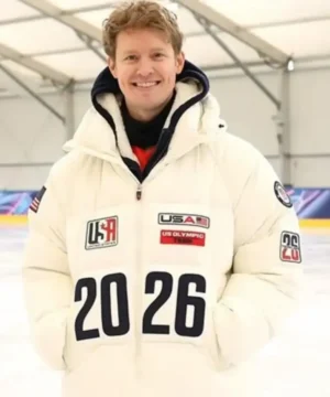 Winter Olympics 2026 Team USA Evan Bates Flagbearer Jacket - Official Apparel for Team USA Athletes