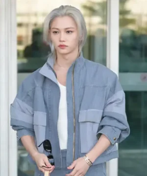 Paris Fashion Week Felix Blue Denim Jacket – Trendy Celebrity Inspired Fashion Denim Jacket