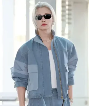 Felix Denim Jacket from Paris Fashion Week – Stylish Celebrity Streetwear Blue Denim Jacket