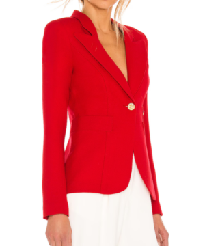 Carley Shimkus Red Blazer from Fox & Friends 2026 – Classic Television Style Tailored Women’s Blazer