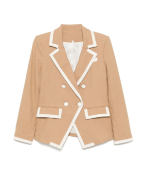 Carley Shimkus contrast trim blazer Fox and Friends 2026 elegant women’s formal outerwear