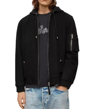 Grey’s Anatomy S22 black hoodie jacket worn by Lucas Adams stylish everyday fashion