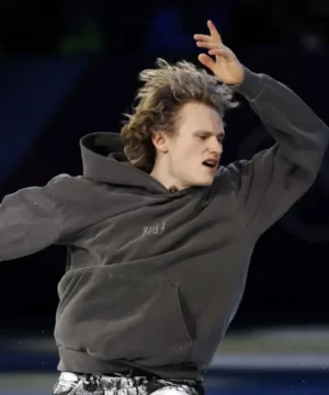 Ilia Malinin Milano Cortina 2026 hoodie with official Winter Olympics colors, comfortable fit, and figure skating-inspired style