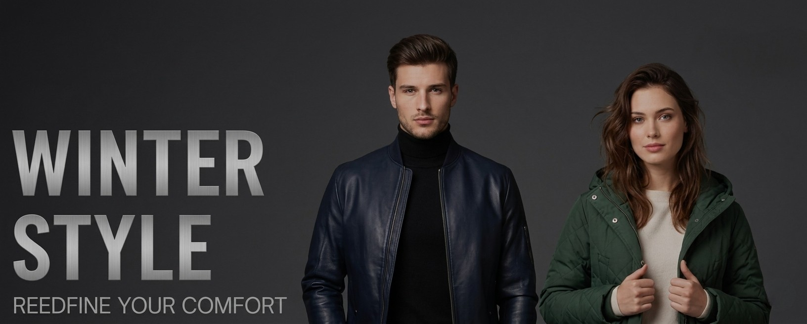 Leather Jacket Website Banner