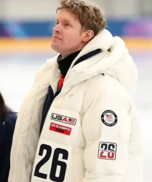 Team USA Evan Bates Flagbearer Jacket for Winter Olympics 2026 - Premium Athlete Gear for Olympic Fans