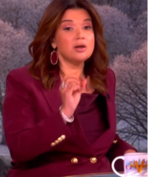 The View 2026 Ana Navarro’s Burgundy Blazer women’s TV show inspired tailored jacket